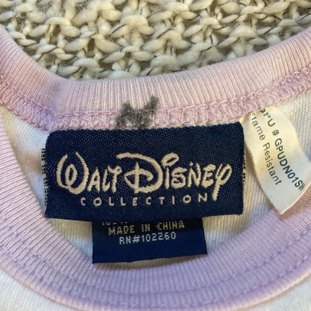 Vintage Walt Disney Collection Long Sleeve Snow White Tee Purple White Size 5 - Picture 7 of 9